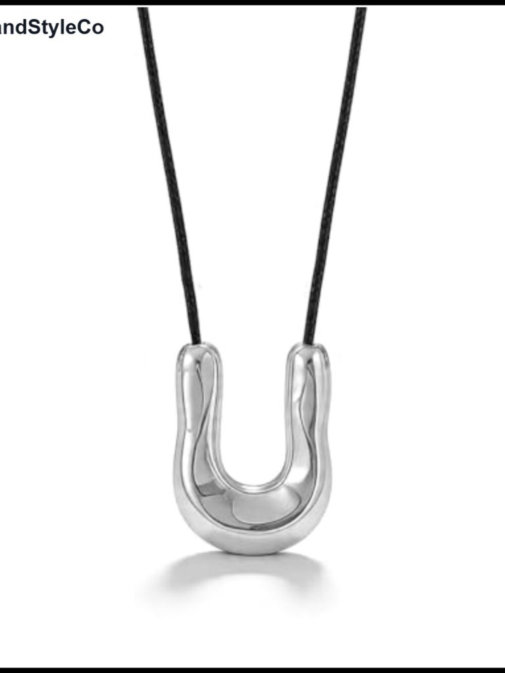 Chunky Gold Pendant Necklace Long Boho Leather Cord Women